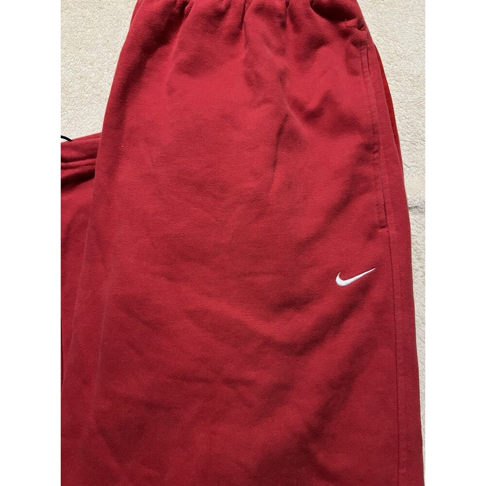Vintage Y2K Nike Team Sportswear Sweatpants Script Graffiti Red Size XL Bootcut - Picture 2 of 9